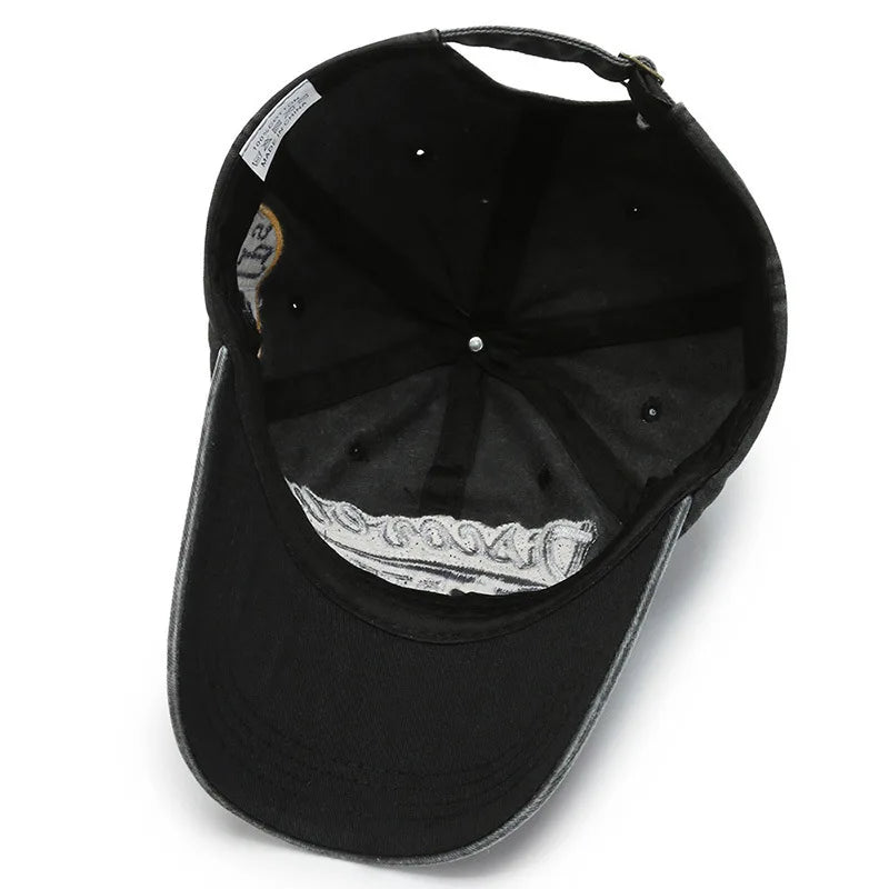 Gorra de Béisbol Retro Unisex | Bordado de Letras | Estilo Vaquero Hip Hop | Algodón