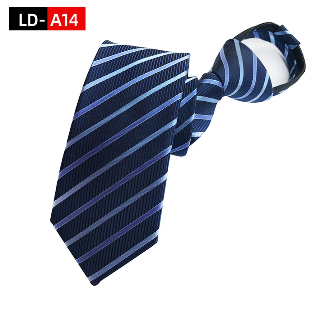 Corbata Preatada Con Cremallera Clásica De Negocios y Estilo Tico