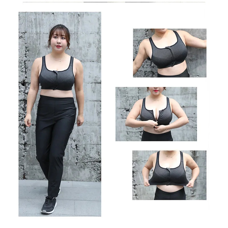Top Deportivo para Mujer S-5XL | Cremallera Frontal y Push-up | Gimnasio y Yoga | Tico trendy