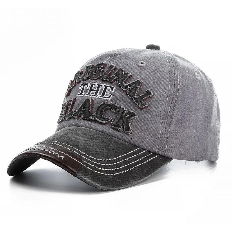 Gorra de Béisbol Retro Unisex | Bordado de Letras | Estilo Vaquero Hip Hop | Algodón