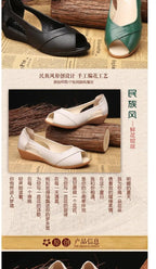 Sandalias de Cuña Planas | Punta Abierta | Tallas 41-42 | Genuinas
