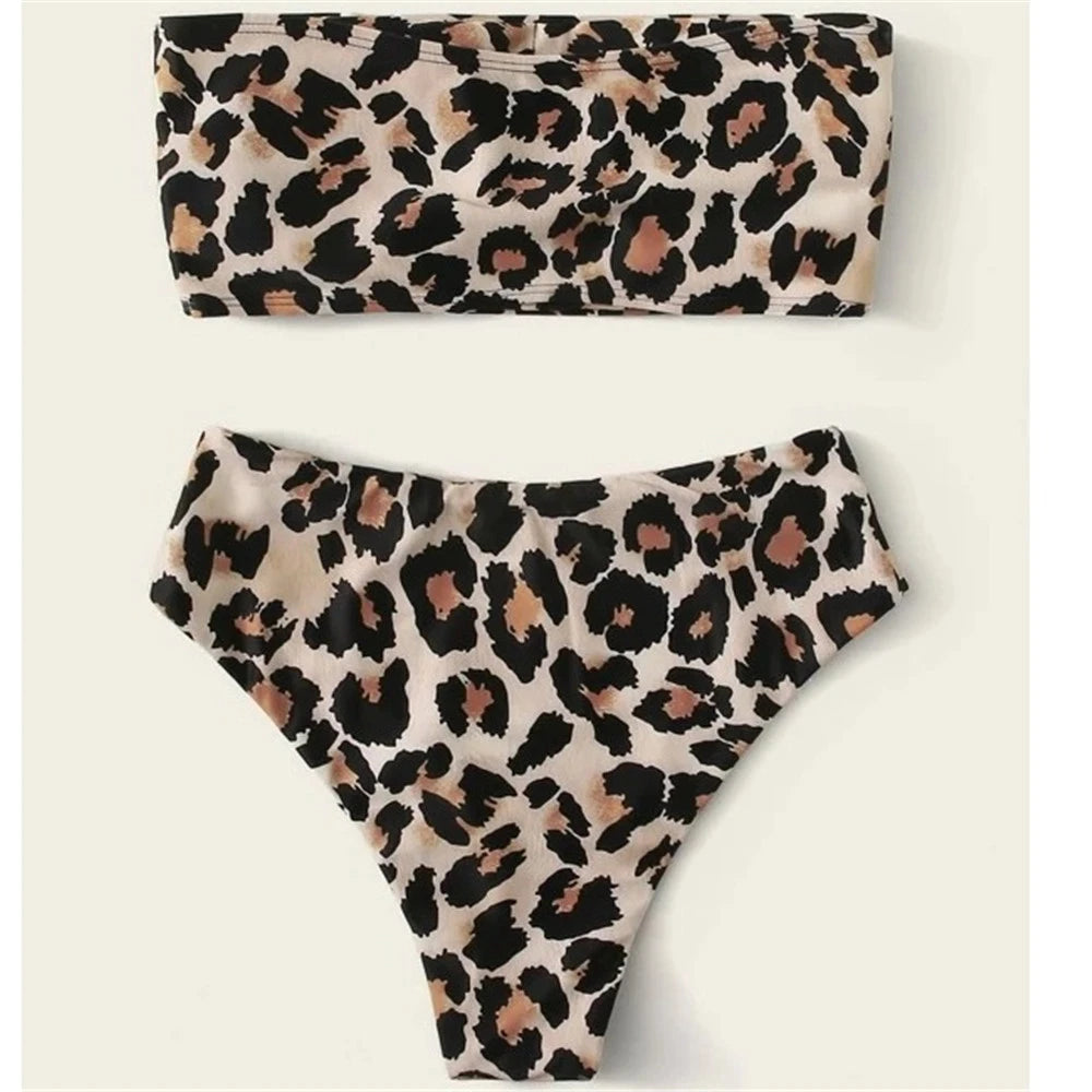 Bikini de Leopardo Push Up Brasileño - Traje Sexy y Moda 2025