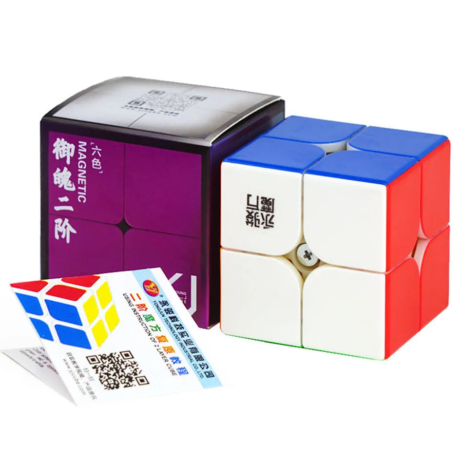 Yongjun-cubo magnético de plástico ABS para niños, cubo mágico educativo de juguete de 2x2x2, de 5x5x5Cm, modelo Yupo V2M