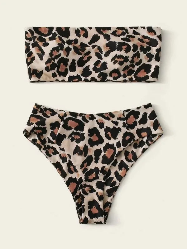 Bikini de Leopardo Push Up Brasileño - Traje Sexy y Moda 2025