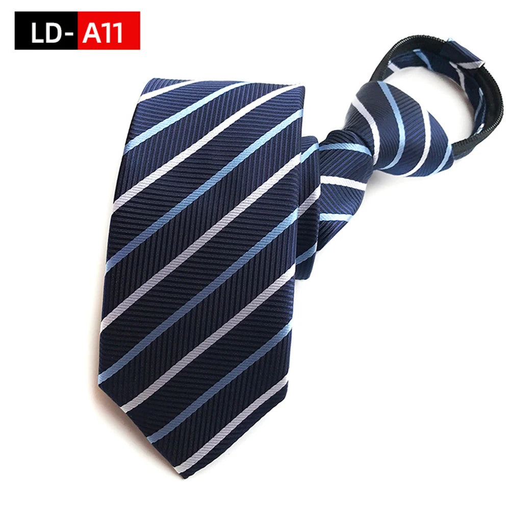 Corbata Preatada Con Cremallera Clásica De Negocios y Estilo Tico