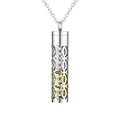 Colgante de contenedor de aceite esencial, medallón hueco de acero inoxidable, joyería, botella de vidrio, difusor de Perfume, collar de aromaterapia