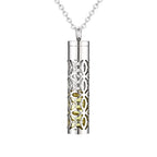 Colgante de contenedor de aceite esencial, medallón hueco de acero inoxidable, joyería, botella de vidrio, difusor de Perfume, collar de aromaterapia