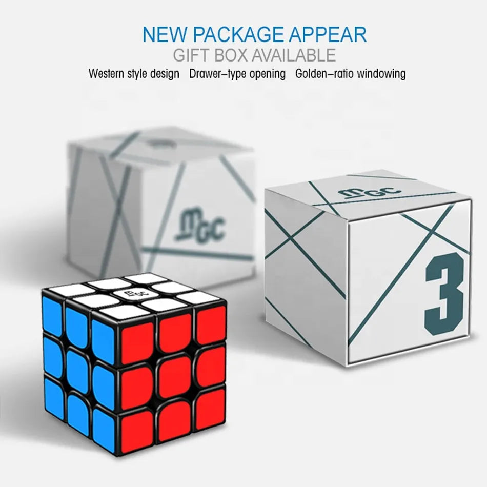 Yj MGC-cubo mágico magnético, 3x3x3, cubos de velocidad, núcleo negro, rompecabezas, juguetes, regalo para niños y adultos, juego de cubo profesional