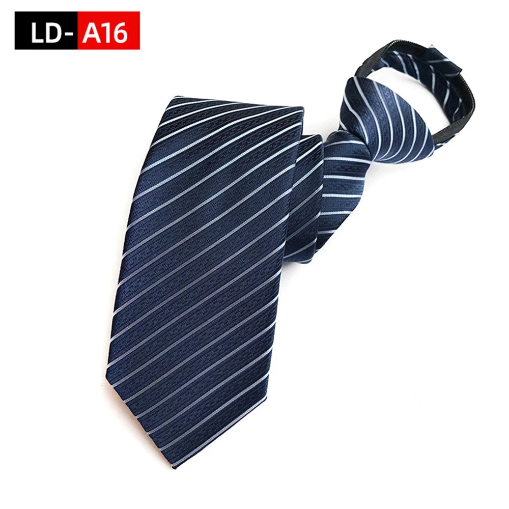 Corbata Preatada Con Cremallera Clásica De Negocios y Estilo Tico