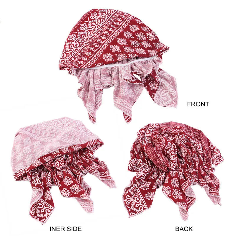 Nueva bufanda musulmana de bambú preatada, gorro de quimio para mujer, turbante para mujer, sombrero, pañuelo para la cabeza, pañuelos para el cáncer, accesorios para el cabello