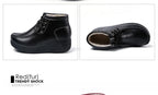 Botas Botines de Cuero Genuino para Mujer Tobillera Invierno Plataforma