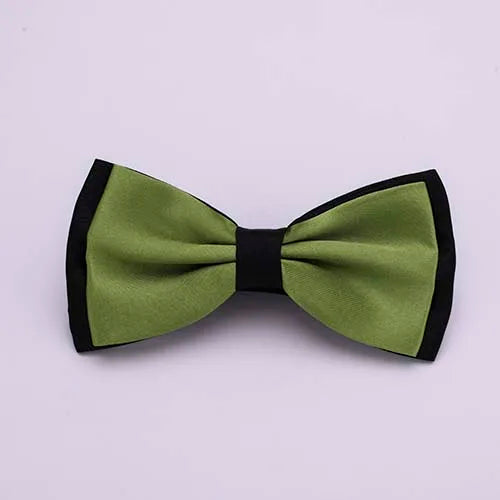 Pajarita ajustada para hombre, pajarita clásica de color negro y dorado, color rojo, verde, rosa, azul y blanco