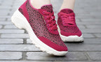 Zapatillas de Malla Hueca con Cordones | Plataforma EVA | Ligeras y Transpirables | Verano