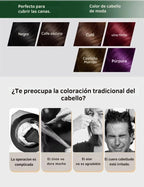 Champú Tinte Natural Base de Hierbas | Cubre Canas Rápidamente | 6 Colores | Tico-Trendy