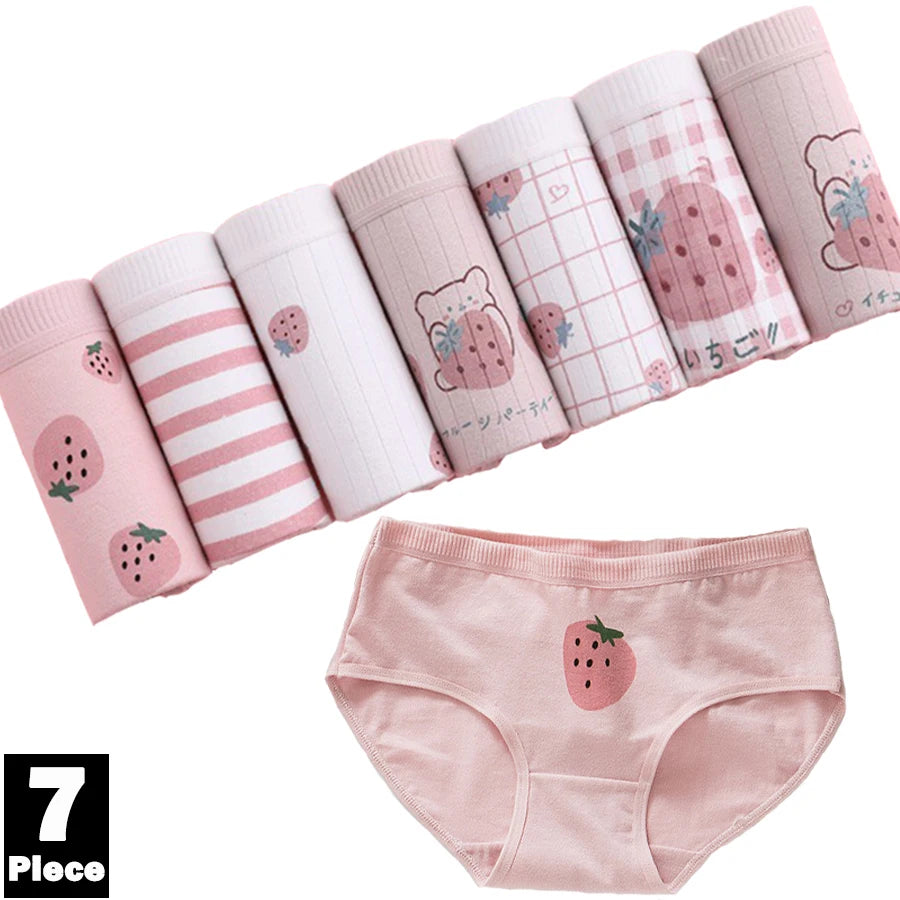 Bragas de Algodón Estampadas | Set de 7 Piezas