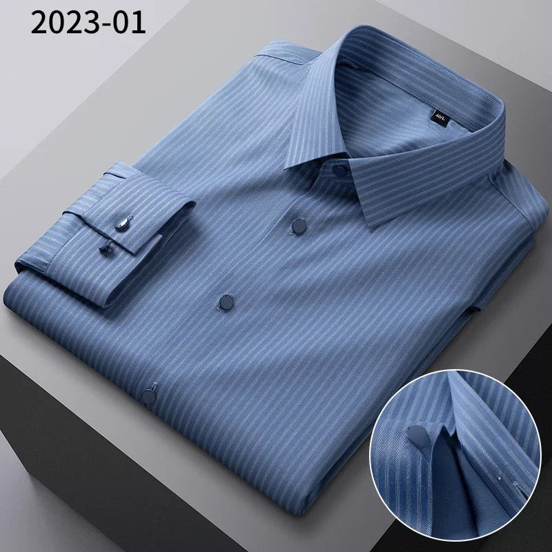 Camisa Cuadros Bambú Stretch | Ajuste Formal | Estilo Coreano | Fácil de Cuidar | Ticotrendy
