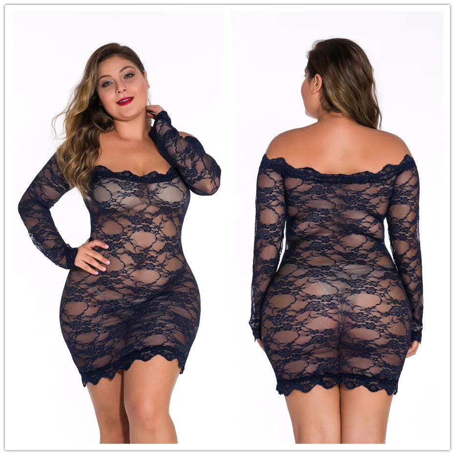 Body de Encaje Hombros Descubiertos | Talla Grande | Tico Trendy