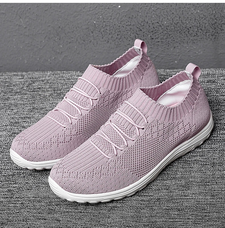 Zapatos Planos Ligeros para Mujer | Tallas 42-43 | Azul, Rosa, Negro, Gris | Verano