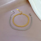 Pulsera de acero inoxidable para hombre y mujer, brazalete de moda, accesorios de joyería, regalos