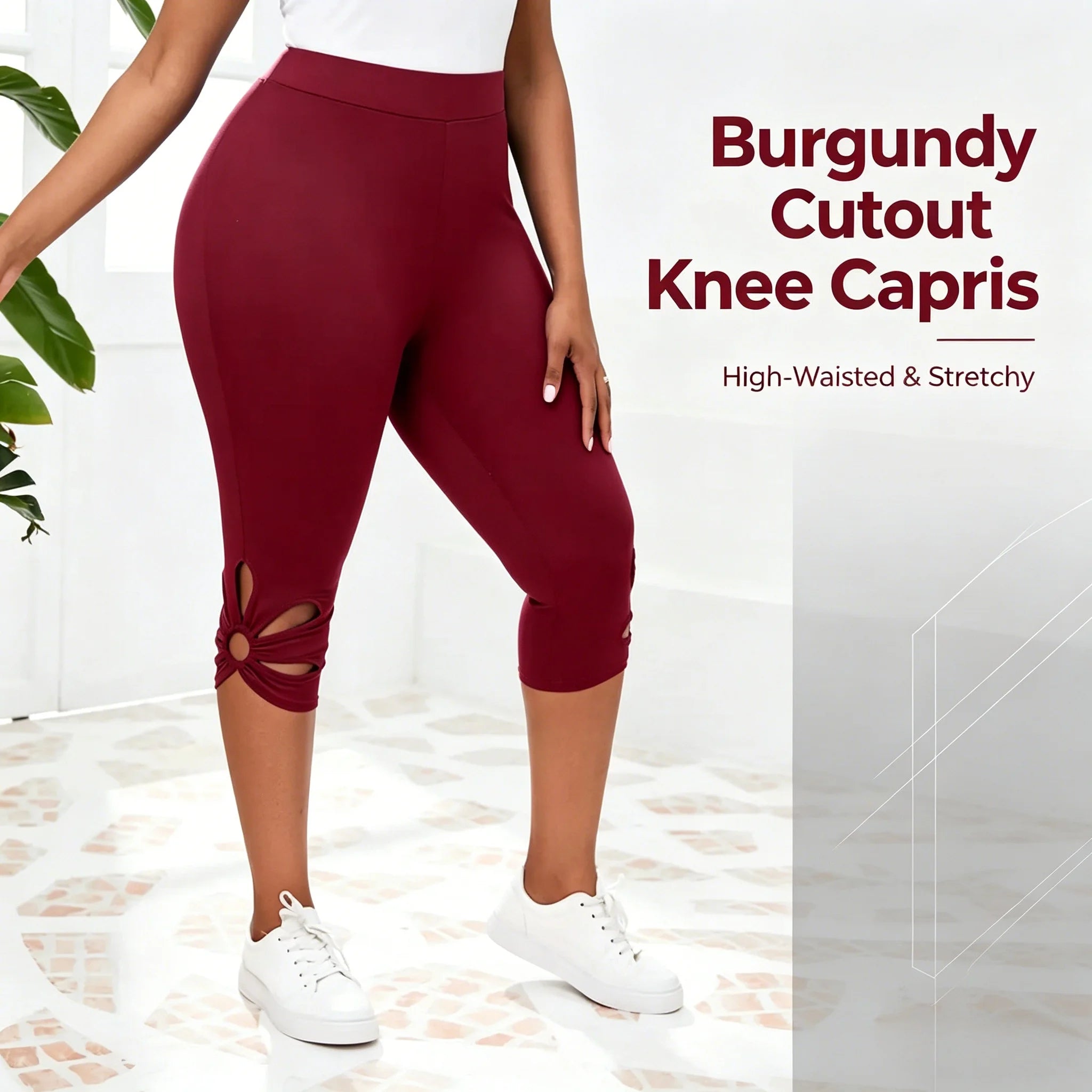 Leggings elásticos de talla grande para mujer, pantalones capri informales sin costuras con cintura elástica para verano, leggings esenciales de longitud corta para mujer