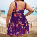Traje de Baño de Una Pieza con Estampado Floral de Verano