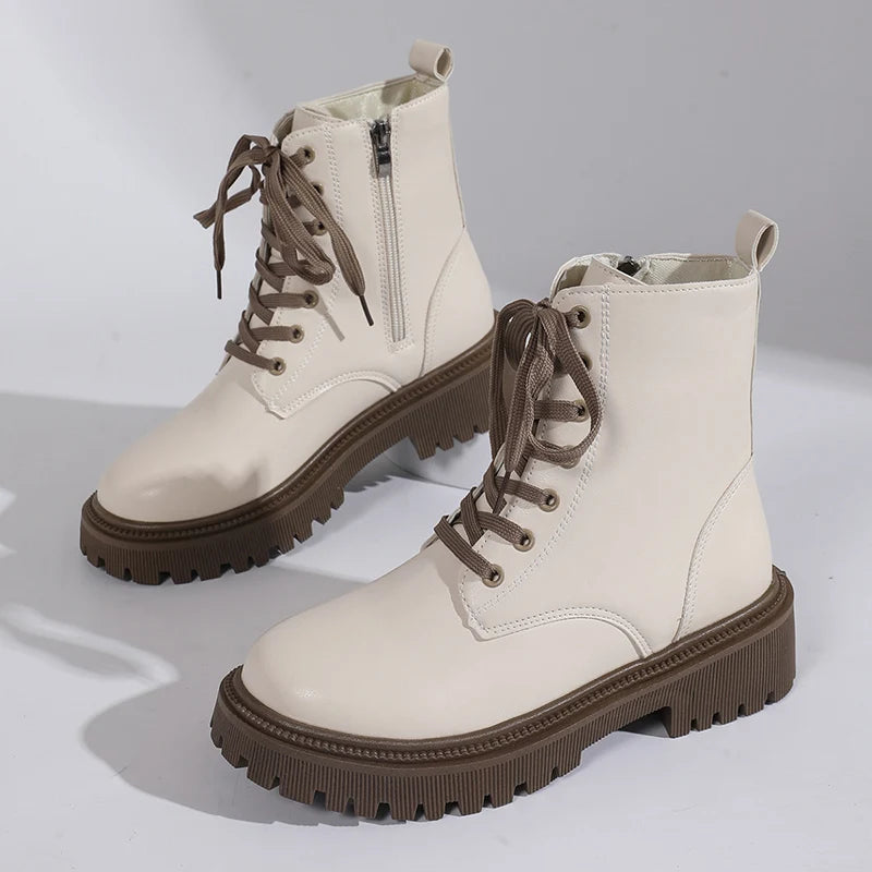 Botines de Plataforma con Cordones | Estilo Urbano Tico | Mujer