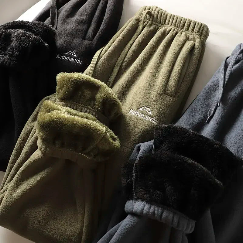 Pantalón Chándal Térmico Doble Cara | Lana Cordero Gruesa | Bombacho Suave | Antiviento | Ticotrendy