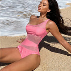 Conjunto de Bikini Monocromático | Malla Recortada | Playa y Verano