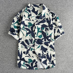 Camisa Hawaiana Hombre | Estampado Floral | Tela Seersucker | Manga Corta