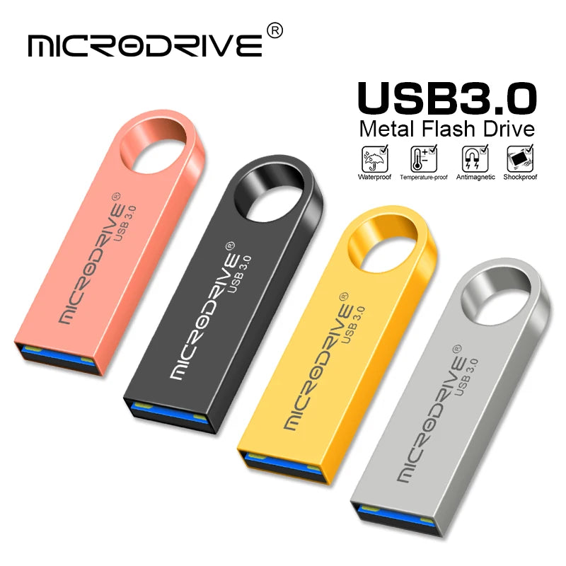 Memoria USB 3.0 Tipo Disco Flash | Carcasa Metal Resistente | Ticotrendy Costa Rica