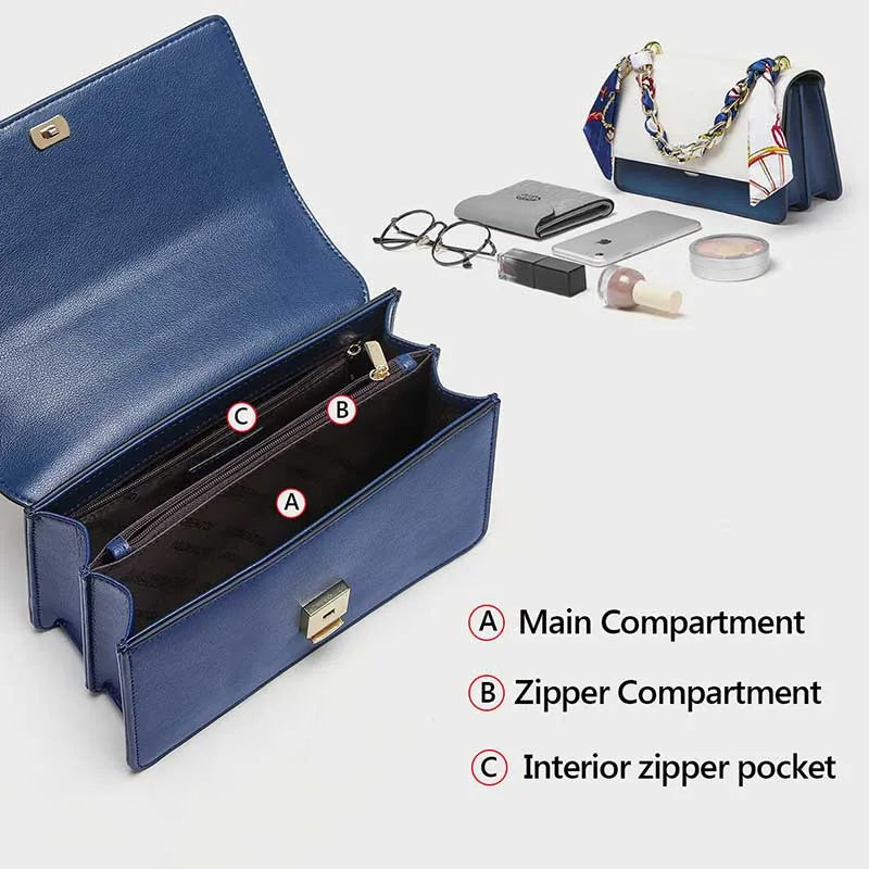LAORENTOU bolso de hombro de cuero dividido para mujer, bolso de moda, bolso cruzado de mujer de diseño de lujo 2025