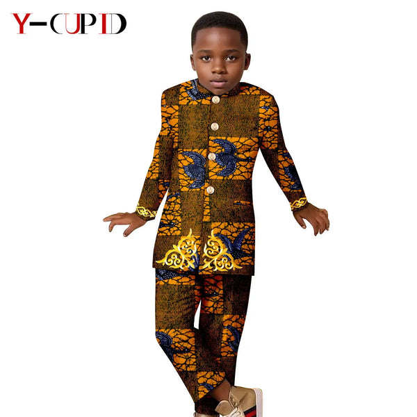 Conjunto Chaqueta Pantalón Dashiki Niño | Bazin Riche | Tallas XS-XXL | Tico Trendy