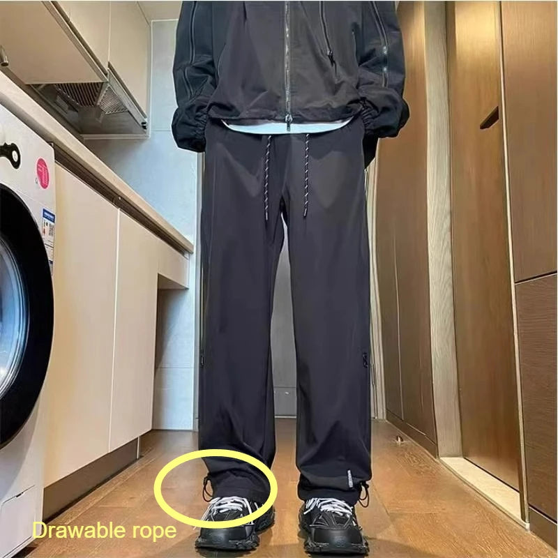 Pantalón Lana Impermeable Hombre | Recto Negro | Grueso y Antiviento | Exteriores