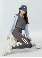 Mallas Piel Tiburón Raya Bolsillo | Cintura Alta Ajustado Fitness | Yoga Ciclismo Correr Otoño | Ticotrendy