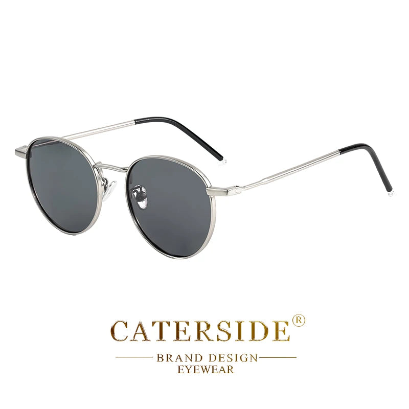 Gafas de Sol CATERSIDE Polarizadas | Redondas Retro | Montura Metal Punk