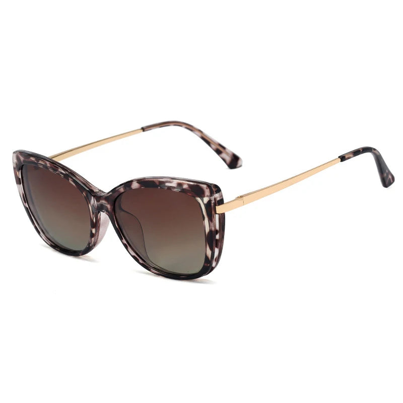 Gafas Lectura Ojo Gato Montura Metálica Clip Magnético | Polarizadas Miopía A La Moda