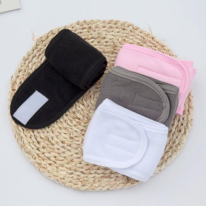 Banda para la cabeza para mujer, diadema ajustable para SPA, Yoga Facial, maquillaje para baño, banda para el cabello para lavado de cara, toalla suave, accesorios de maquillaje para el cabello