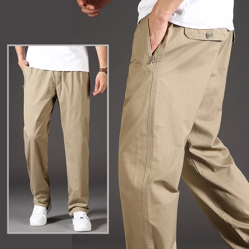 Pantalones Cargo para Hombre | Ajuste Relajado | Colores Negro y Caqui | Ticotrendy