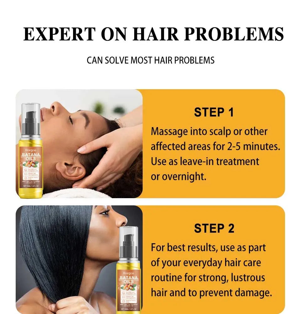 Aceite de Batana natural para hombres y mujeres, crecimiento rápido del cabello, aceite de Batana puro, nutre el cabello brillante, cuidado saludable, antipérdida de cabello