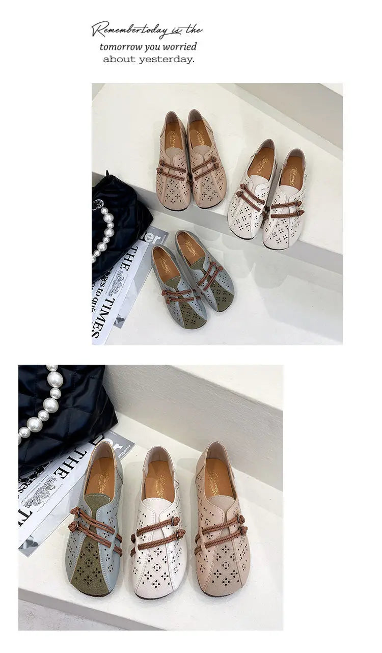 Mocasines de Diseñador con Punta Cuadrada | Ajuste Ancho | Cuero Suave | Novedad