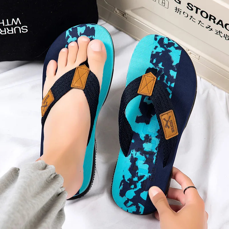 Chanclas Hombre EVA Concisas Estampadas Planas Playa Verano | Alta Calidad