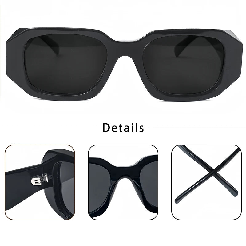 Gafas de Sol CATERSIDE Polarizadas | Montura Grande de Acetato Poligonal | UV400