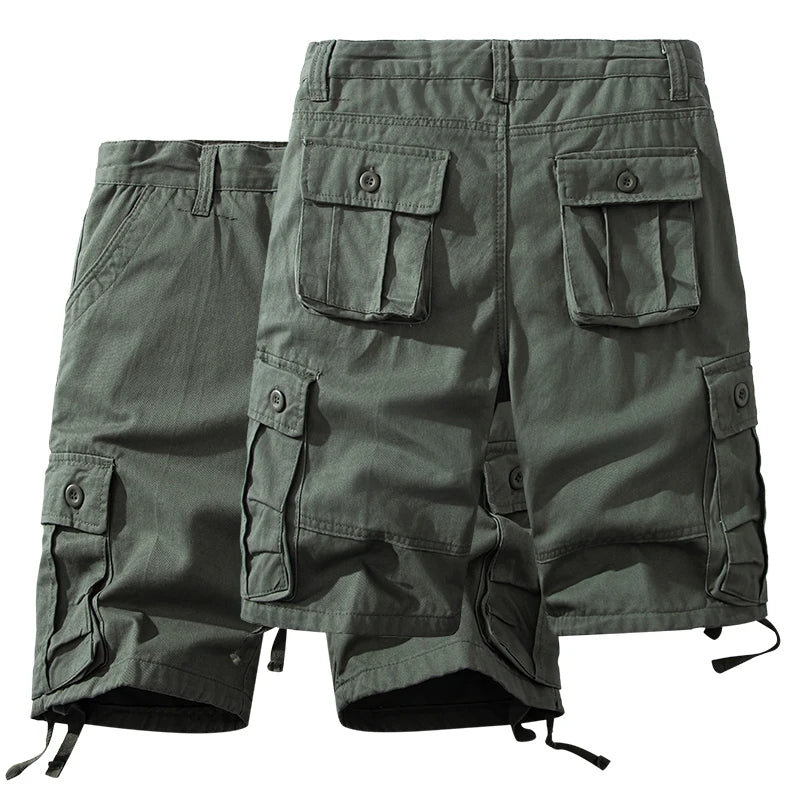 Pantalones Cortos Cargo para Hombre | Algodón Puro y Talla Grande | Senderismo y Deporte | Ticotrendy