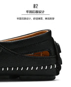 Mocasines Cuero Hombre 2025 ∣ Ahuecados Conducción ∣ Lujo Verano