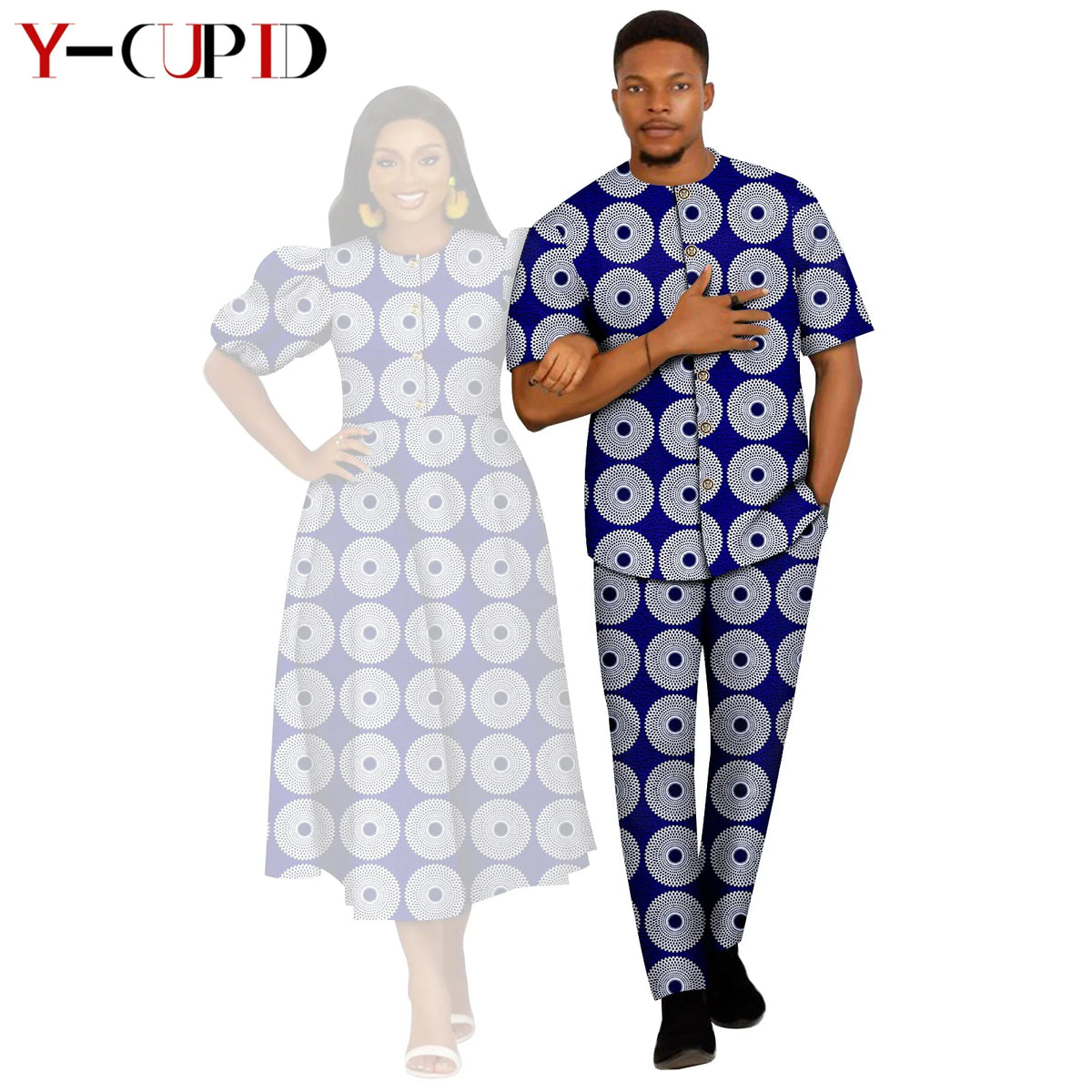 Vestido Estampado Africano Dashiki Pareja | Camisa y Pantalón | Tallas S-6XL | Tico Trendy