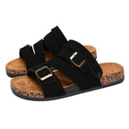 Zapatillas Hombre Corcho Ante Sintético Retro Planas Playa | Talla Grande