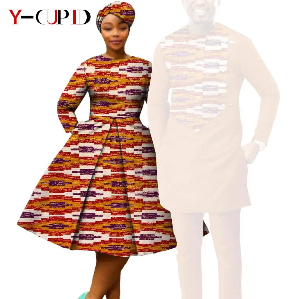 Vestido Dashiki Manga Larga Africano Pareja | Top y Pantalón | Tallas XS-6XL | Tico Trendy