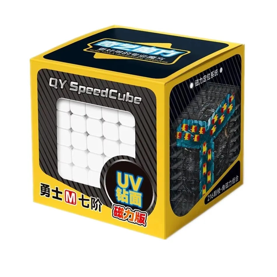 Cubo mágico Qiyi 2x2 3x3 4x4 5x5 6x6 pegatinas negras rompecabezas educativo Cubo mágico juguetes para niños regalo juguete Cubo mágico