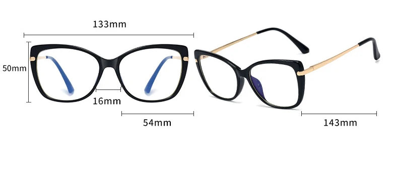 Gafas Lectura Ojo Gato Montura Metálica Clip Magnético | Polarizadas Miopía A La Moda