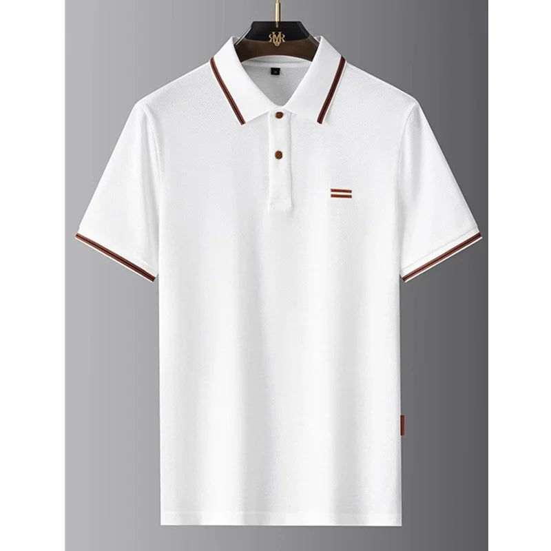 Polo Negocios Hombre ∣ Lujo Suave ∣ Estilo Tropical Elegante